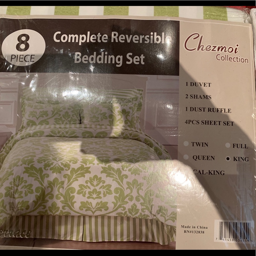8 Piece King Duvet Bedding Set